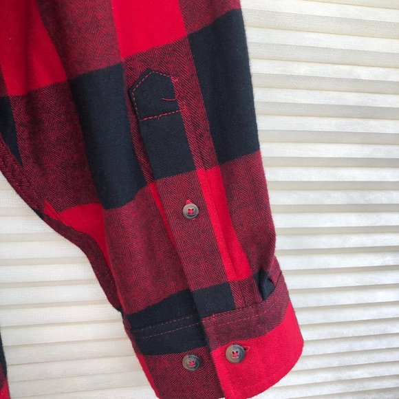 Blue Mountain Buffalo Plaid Cozy Cotton Flannel Button Down Shirt Cabincore - Picture 11 of 13